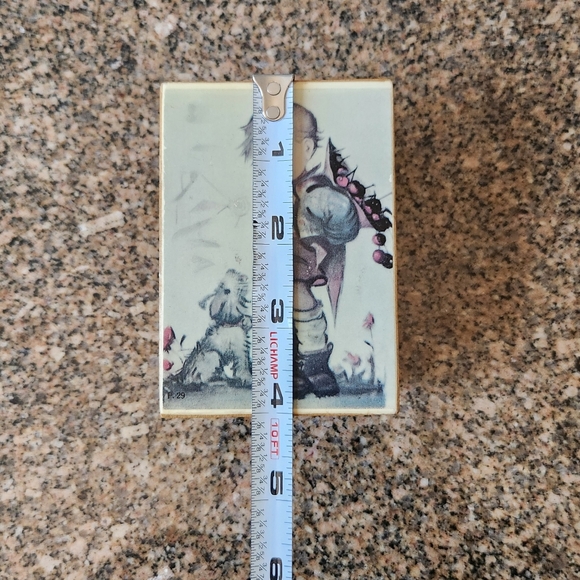 Vintage Wooden Fuji Wind Up Music Box Hummel Art Picture 🎶 Somewhere My Love 🎶 - Picture 13 of 16